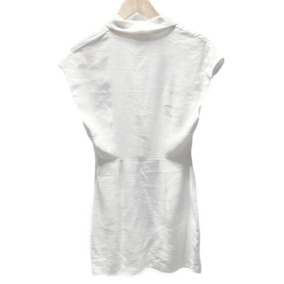 MANGO Palma Shawl Collar Mini Dress White - Picture 10 of 10